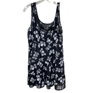 Hot Topic Black and White Butterfly Tank Top